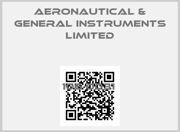 AERONAUTICAL & GENERAL INSTRUMENTS LIMITED-106 0031 price