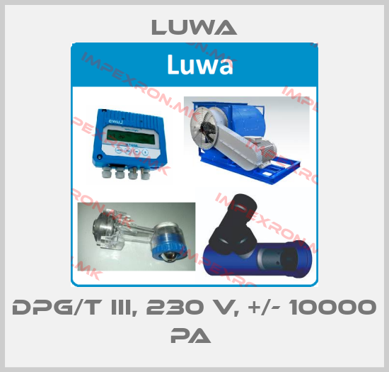 Luwa-DPG/T III, 230 V, +/- 10000 PA price