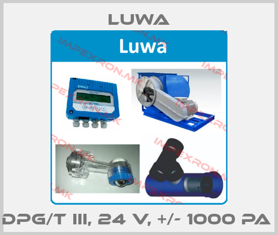 Luwa-DPG/T III, 24 V, +/- 1000 PA price