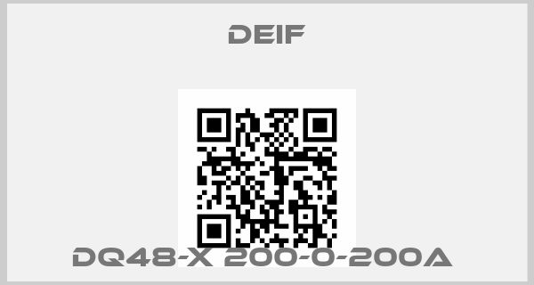 Deif-DQ48-X 200-0-200A price