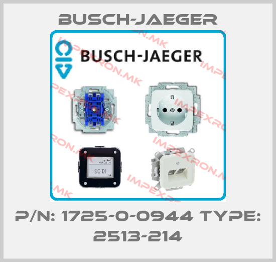Busch-Jaeger-P/N: 1725-0-0944 Type: 2513-214price