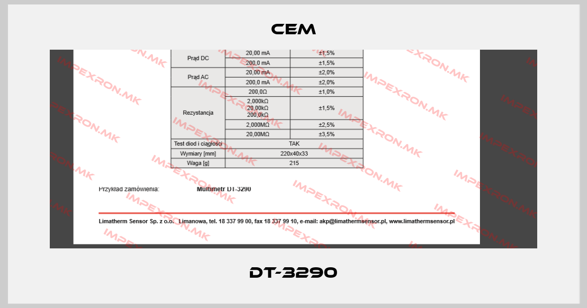 Cem-DT-3290price