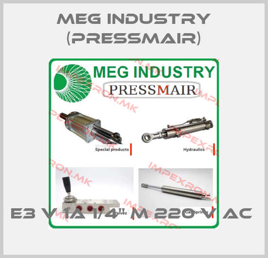 Meg Industry (Pressmair)-E3 V 1A 1/4" M 220 V AC price
