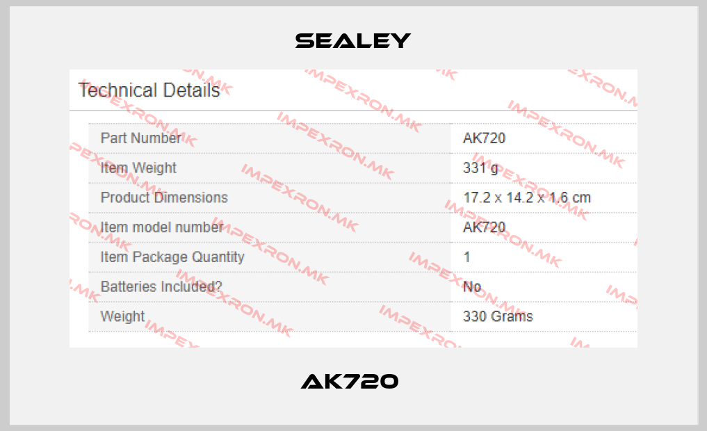 Sealey-AK720 price