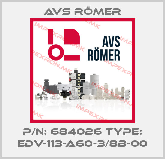 Avs Römer-P/N: 684026 Type: EDV-113-A60-3/8B-00price
