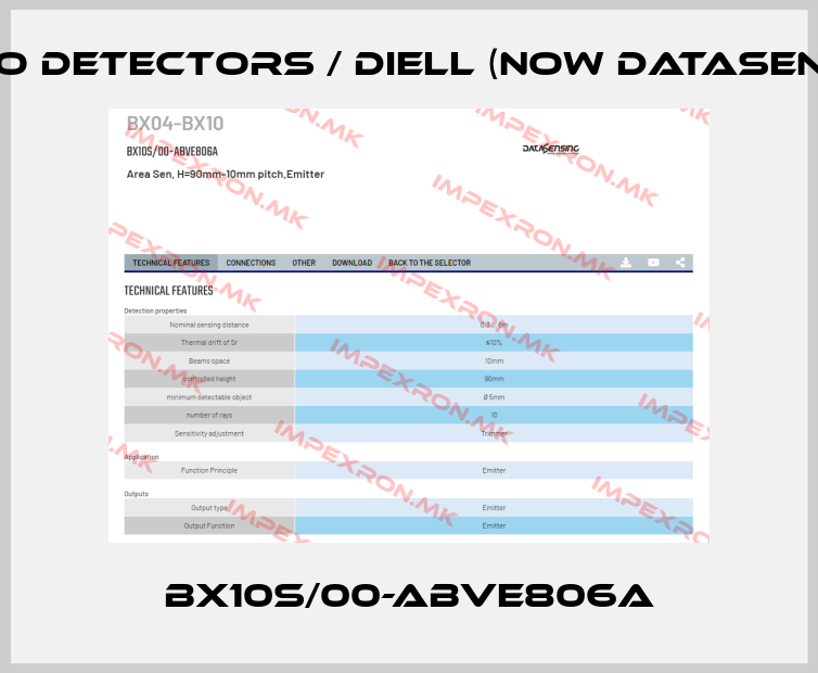 Micro Detectors / Diell (now Datasensing)-BX10S/00-ABVE806Aprice