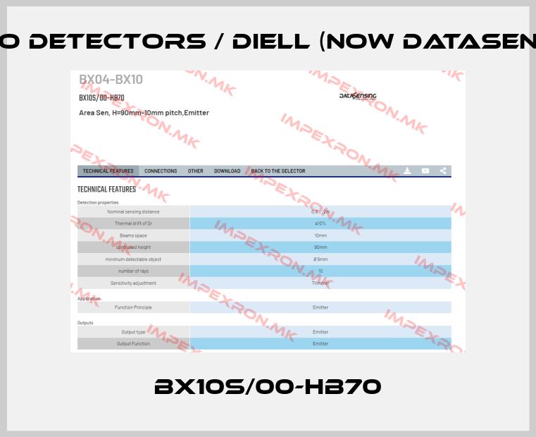 Micro Detectors / Diell (now Datasensing)-BX10S/00-HB70price