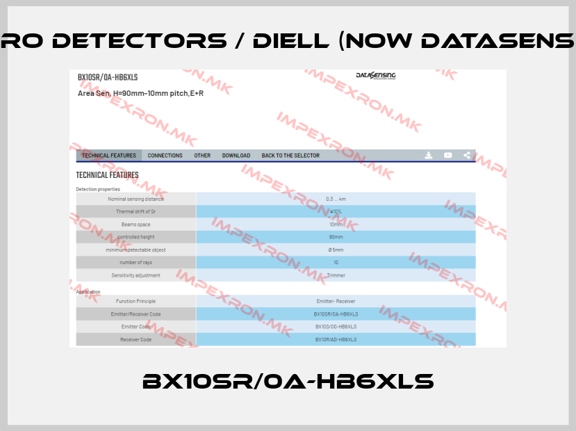 Micro Detectors / Diell (now Datasensing)-BX10SR/0A-HB6XLSprice