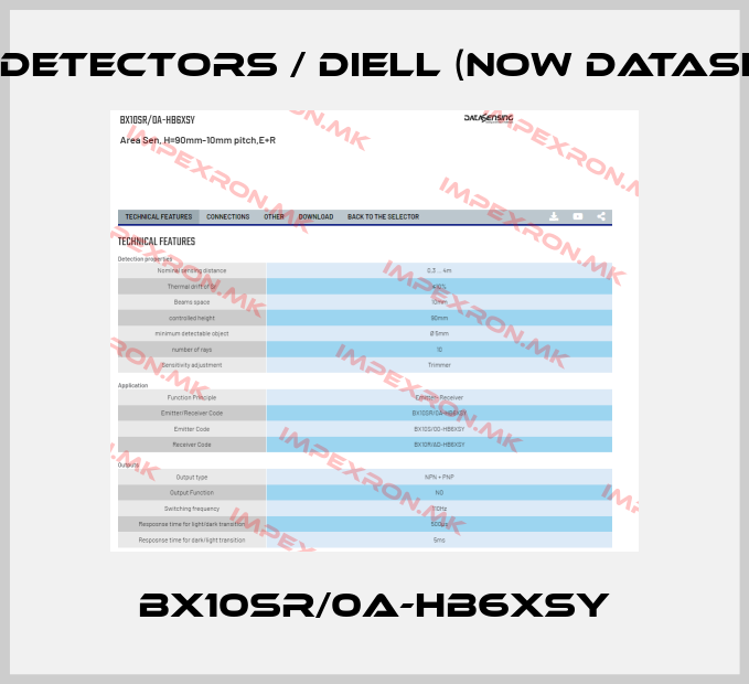 Micro Detectors / Diell (now Datasensing)-BX10SR/0A-HB6XSYprice
