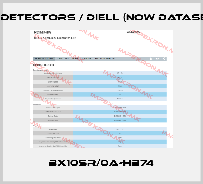 Micro Detectors / Diell (now Datasensing)-BX10SR/0A-HB74price