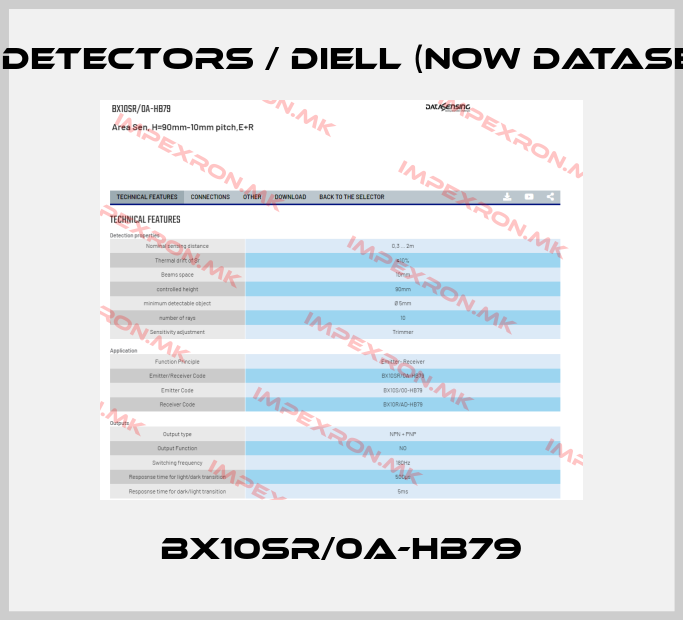 Micro Detectors / Diell (now Datasensing)-BX10SR/0A-HB79price