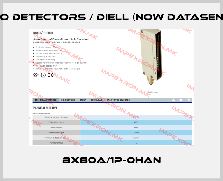 Micro Detectors / Diell (now Datasensing)-BX80A/1P-0HANprice