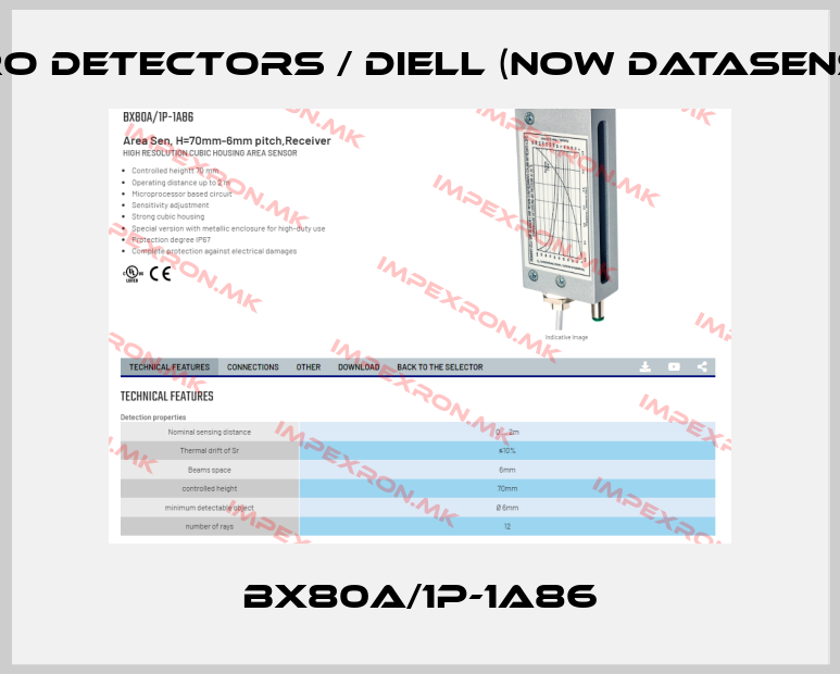 Micro Detectors / Diell (now Datasensing)-BX80A/1P-1A86price