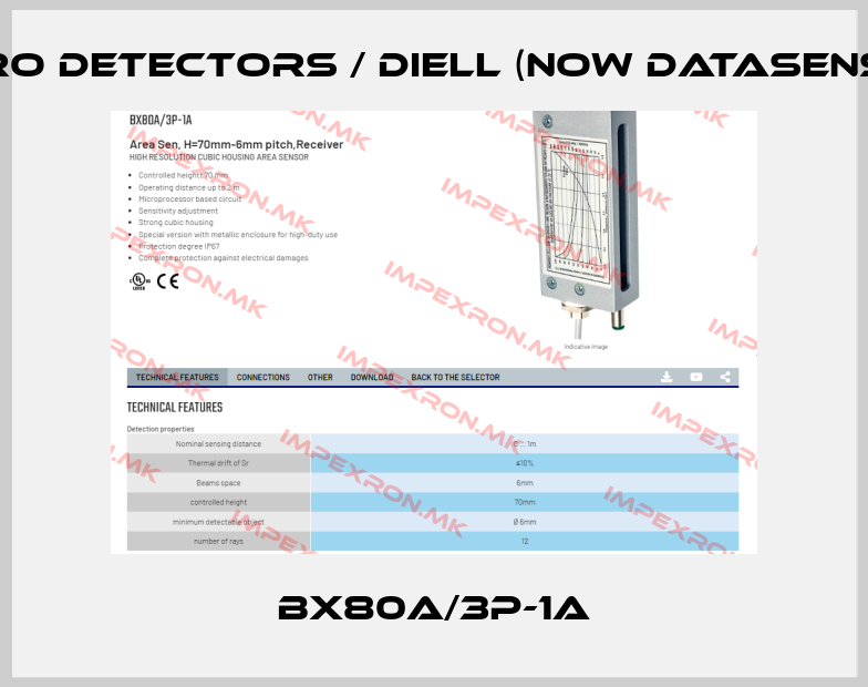 Micro Detectors / Diell (now Datasensing)-BX80A/3P-1Aprice