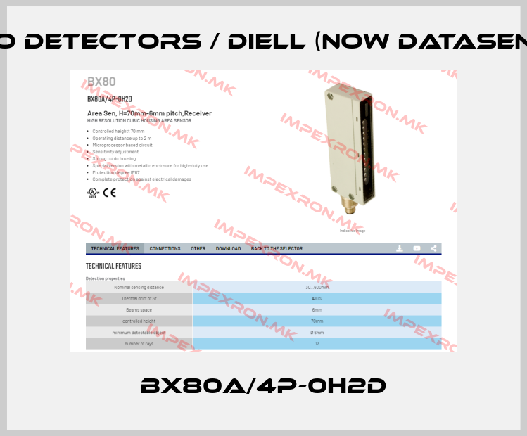 Micro Detectors / Diell (now Datasensing)-BX80A/4P-0H2Dprice