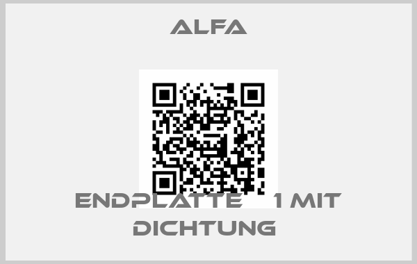 ALFA-ENDPLATTE № 1 MIT DICHTUNG price