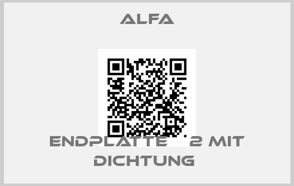 ALFA-ENDPLATTE № 2 MIT DICHTUNG price