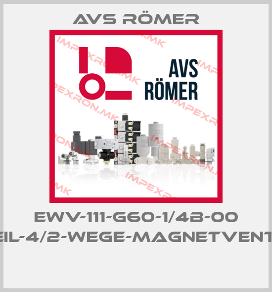 Avs Römer-EWV-111-G60-1/4B-00 Teil-4/2-Wege-Magnetventil price