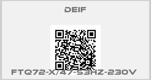 Deif-FTQ72-X/47-53HZ-230V price