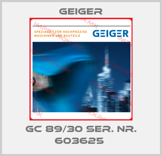 Geiger-GC 89/30 SER. NR. 603625 price
