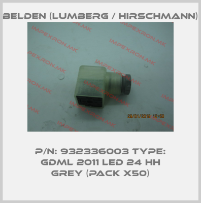 Belden (Lumberg / Hirschmann)-P/N: 932336003 Type: GDML 2011 LED 24 HH grey (pack x50)price