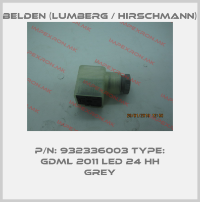 Belden (Lumberg / Hirschmann)-P/N: 932336003 Type: GDML 2011 LED 24 HH grey (pack x50)price