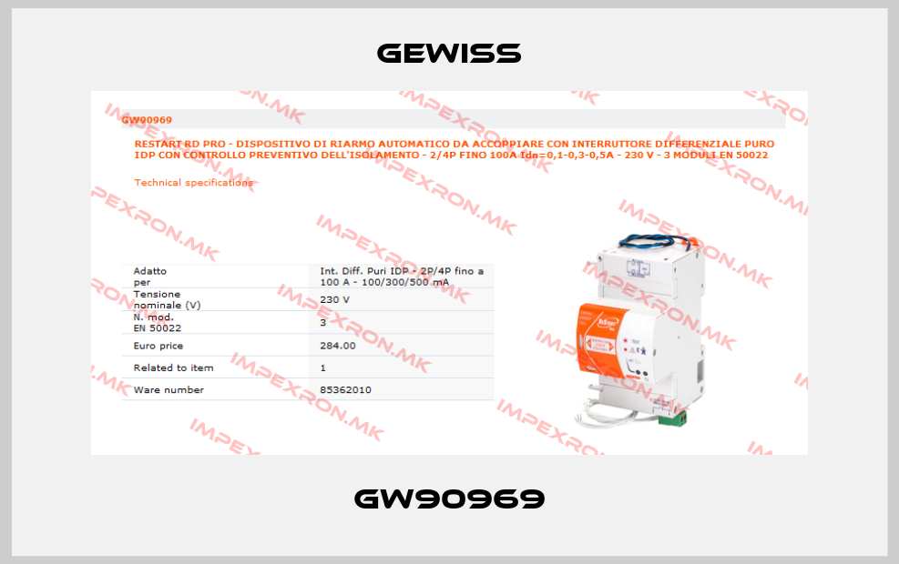 Gewiss-GW90969price