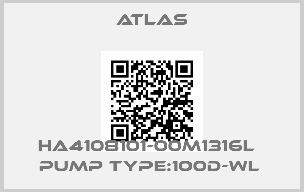Atlas-HA4108101-00M1316L   PUMP TYPE:100D-WL price