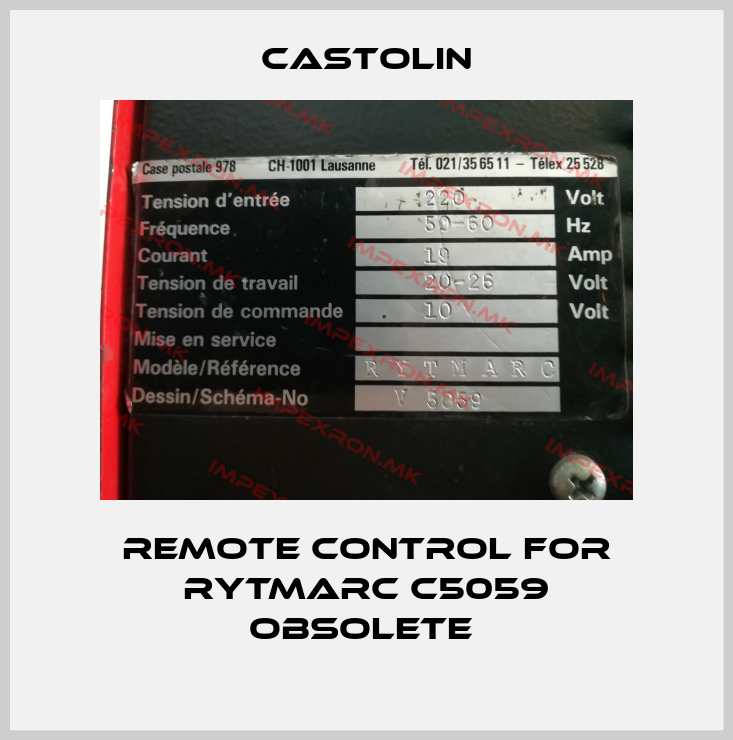 Castolin-Remote control For Rytmarc C5059 obsolete price
