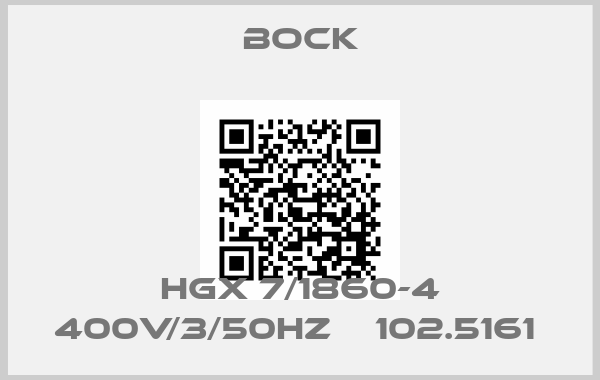 Bock-HGX 7/1860-4 400V/3/50HZ    102.5161 price