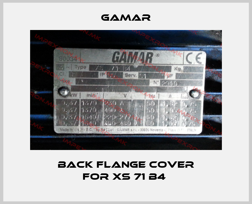 Gamar-Back flange cover for XS 71 B4 price