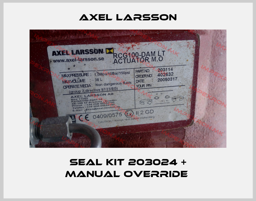 AXEL LARSSON-Seal kit 203024 + Manual override price