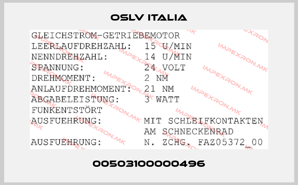 OSLV Italia-00503100000496price