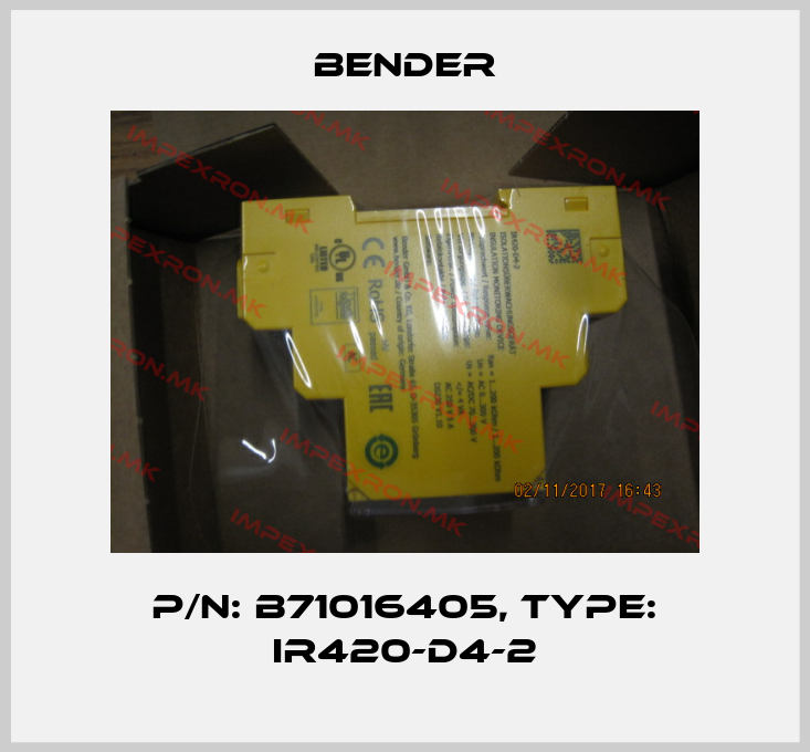 Bender-p/n: B71016405, Type: IR420-D4-2price