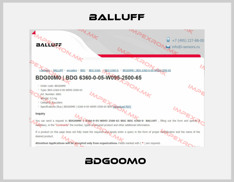 Balluff-BDG00M0 price