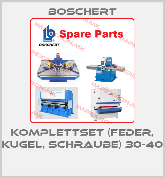 Boschert-Komplettset (Feder, Kugel, Schraube) 30-40 price