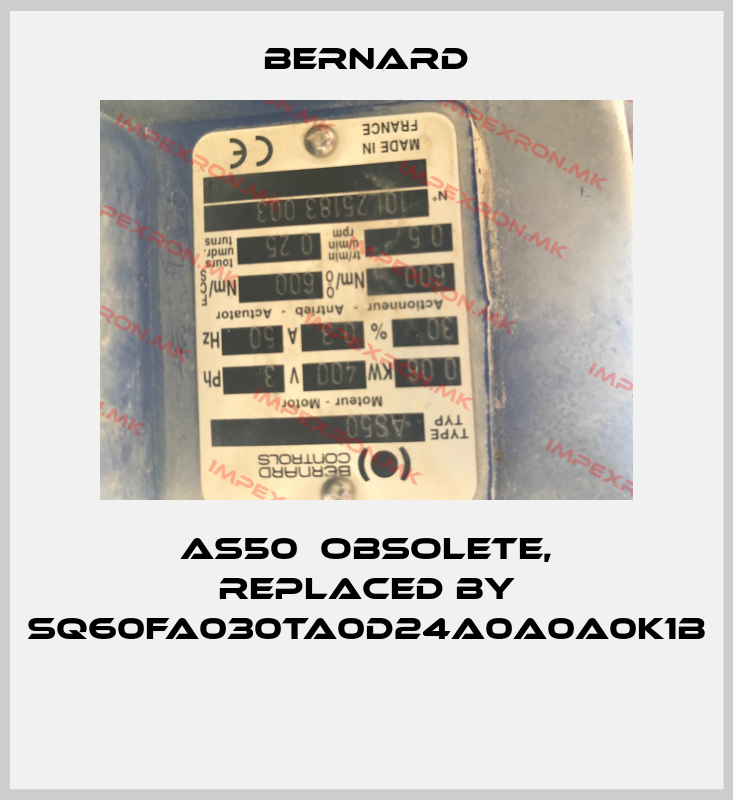 Bernard-AS50  obsolete, replaced by SQ60FA030TA0D24A0A0A0K1B price