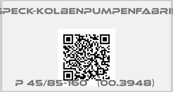 SPECK-KOLBENPUMPENFABRIK-P 45/85-160   (00.3948) price