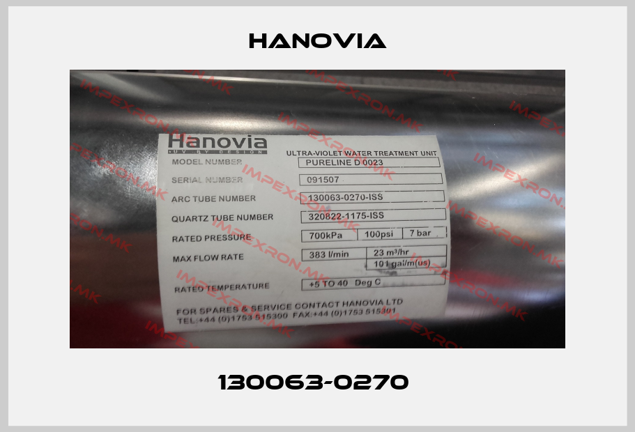 Hanovia-130063-0270 price