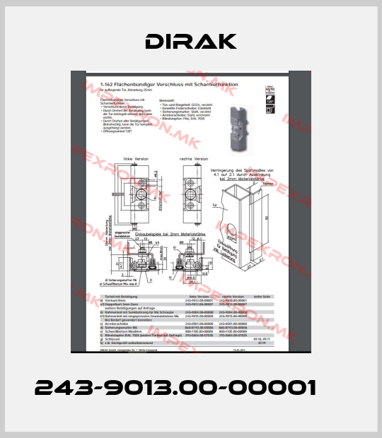 Dirak-243-9013.00-00001 	 price