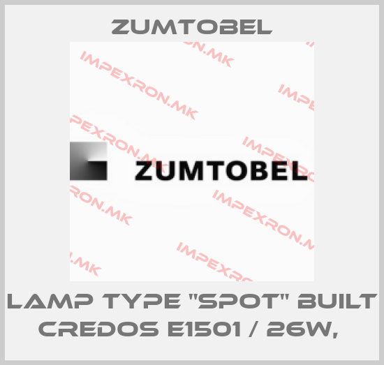 Zumtobel-LAMP TYPE "SPOT" BUILT CREDOS E1501 / 26W, price