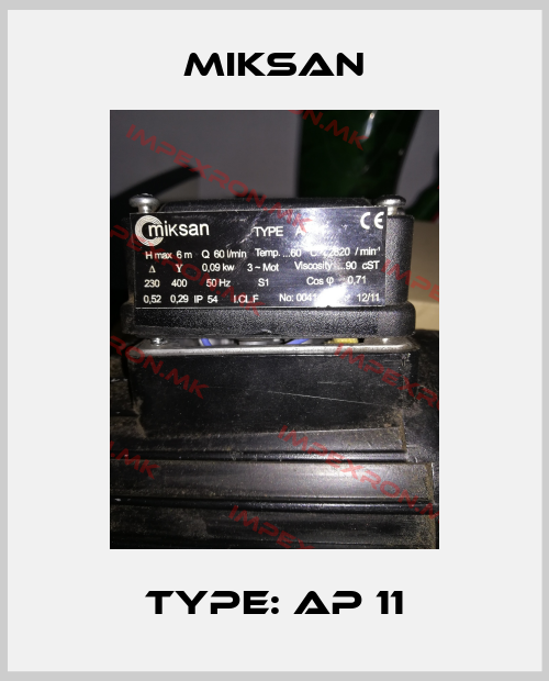 Miksan-Type: AP 11price