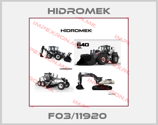 Hidromek-F03/11920 price