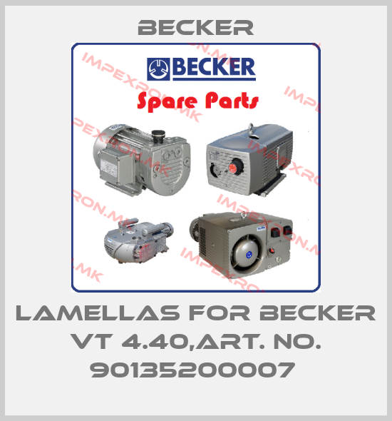 Becker-Lamellas For BECKER VT 4.40,ART. NO. 90135200007 price