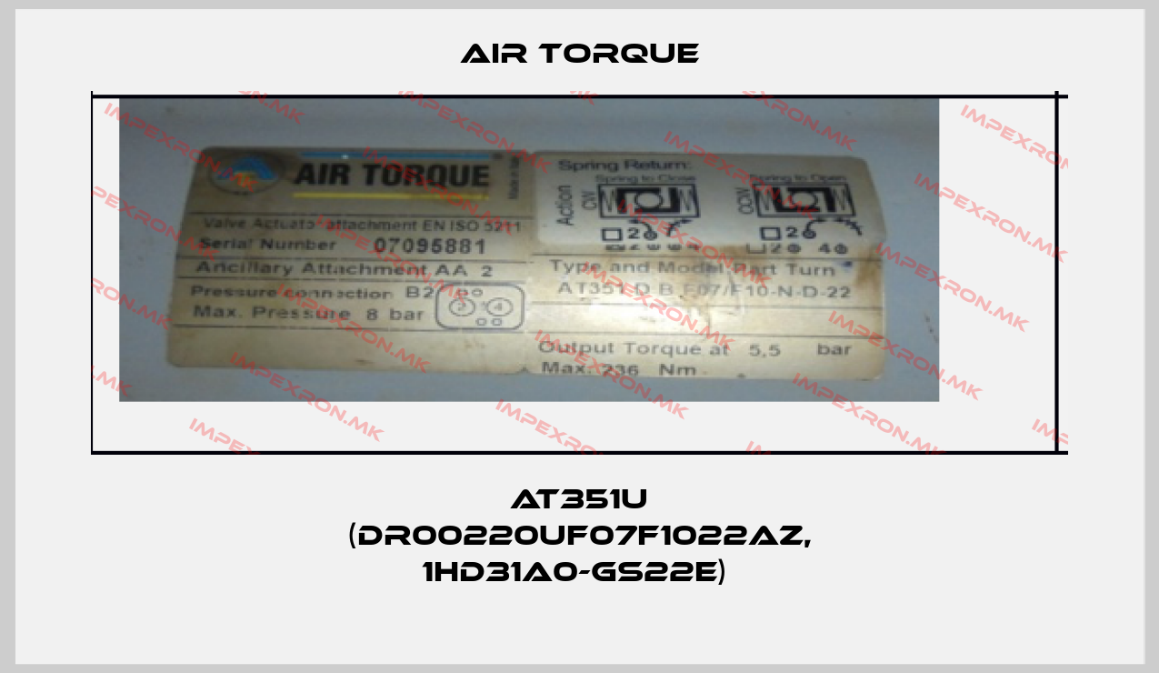 Air Torque-AT351U (DR00220UF07F1022AZ, 1HD31A0-GS22E) price