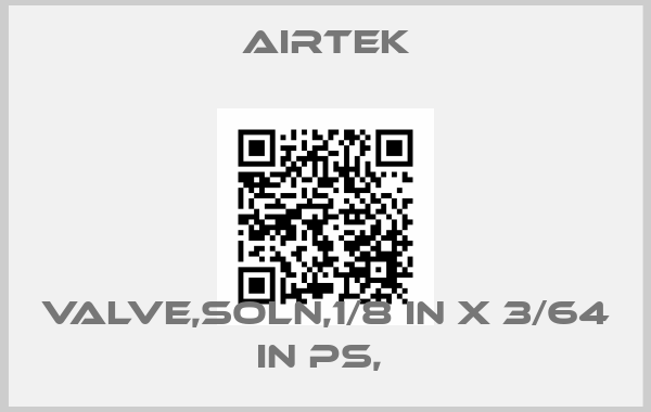 Airtek-VALVE,SOLN,1/8 IN X 3/64 IN PS, price