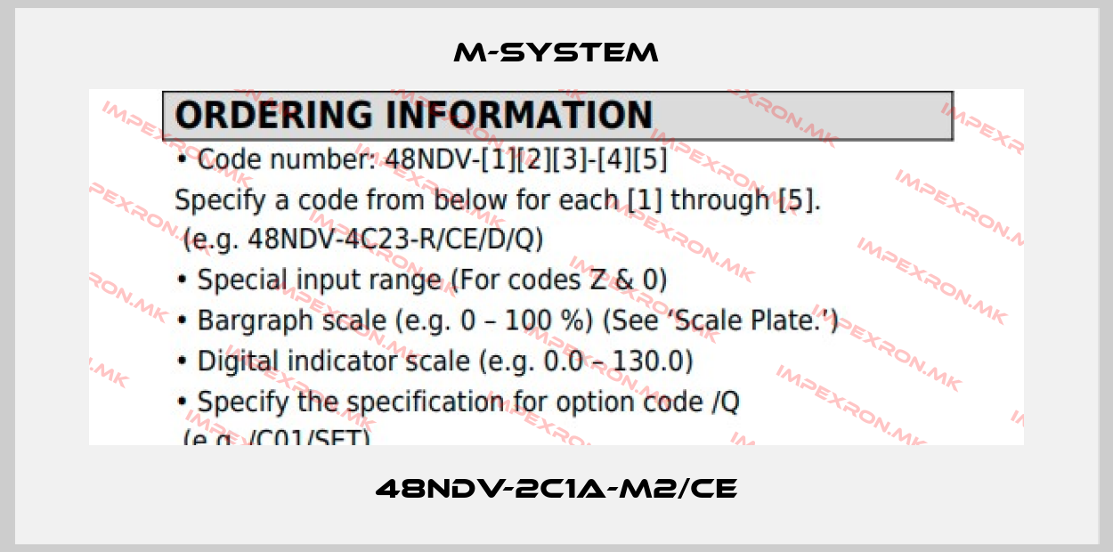 M-SYSTEM-48NDV-2C1A-M2/CEprice