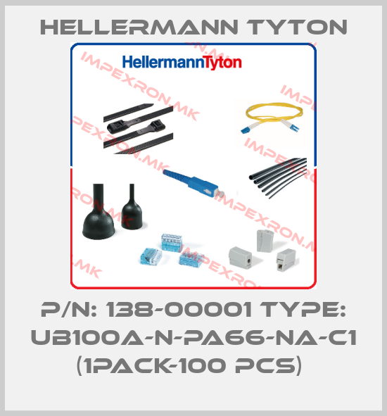 Hellermann Tyton-P/N: 138-00001 Type: UB100A-N-PA66-NA-C1 (1pack-100 pcs) price