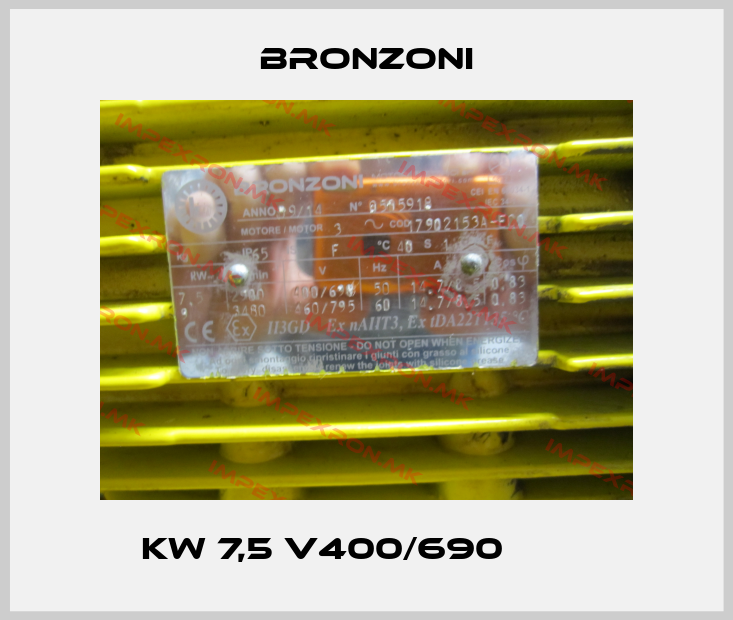 Bronzoni-kw 7,5 V400/690        price