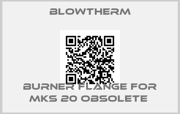 Blowtherm-Burner flange for MKS 20 obsolete price
